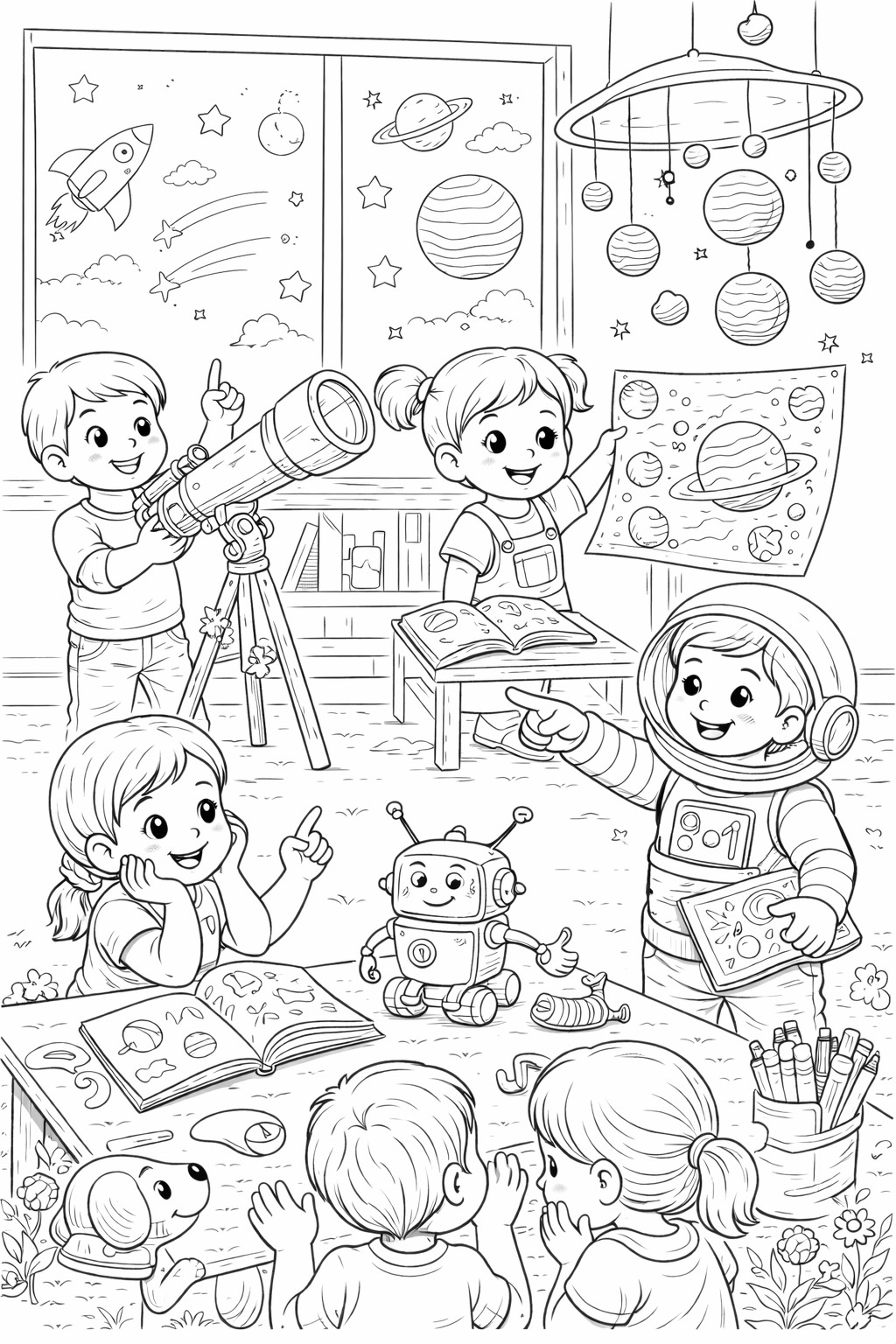 Malý kosmonaut ve třídě