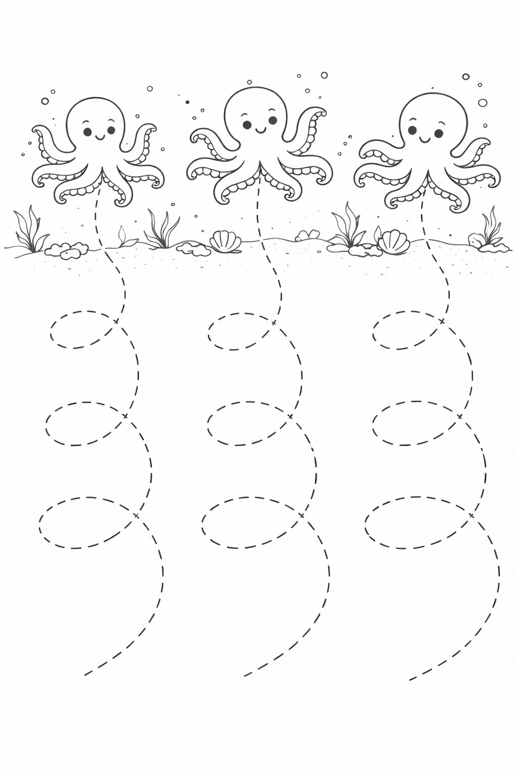 Smyčky chobotniček – grafomotorika