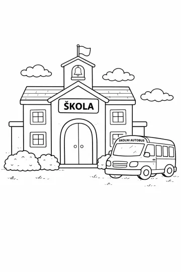 Škola a školní autobus