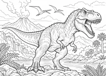 Tyranosaurus a pterodaktylové