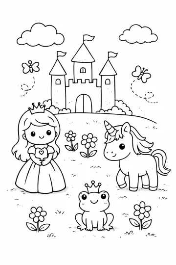 Princezna, jednorožec a žabka