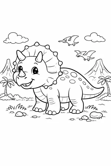 Triceratops a pterodaktylové