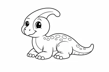 Ležící parasaurolophus