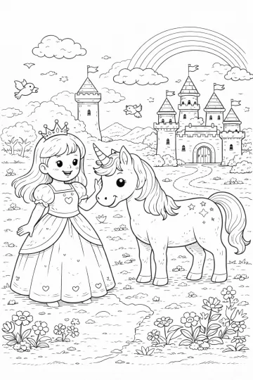 Princezna s jednorožcem pod duhou