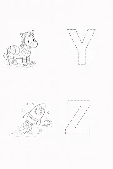 Písmena Y a Z k obtahování